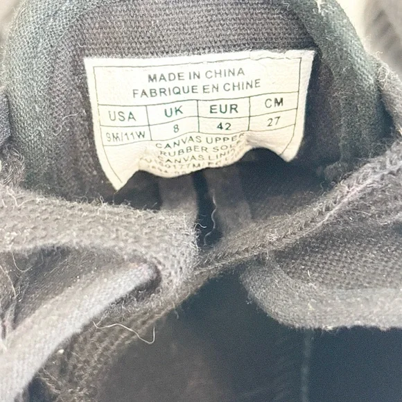 Feiyue Charcoal Canvas Shoes size 9M / 11W. Unisex - Picture 3 of 4